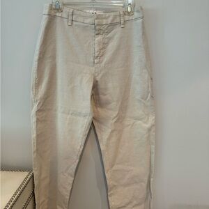 Frank & Eileen Wide Leg Linen Pant in Cement Color